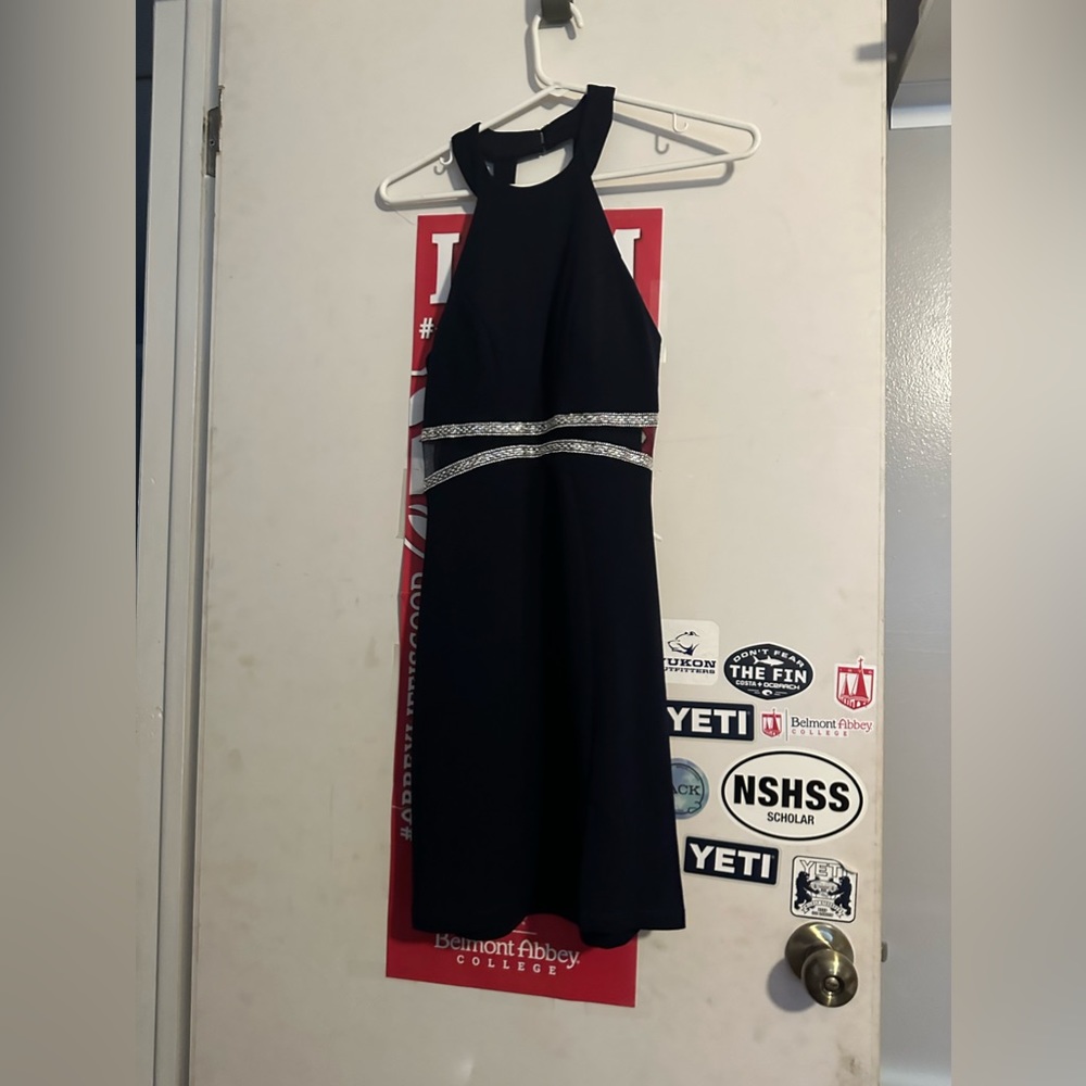 navy blue homecoming dress!